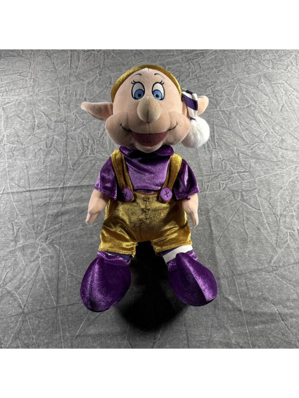 Disney Plush Purple Snow White Dopey 16"